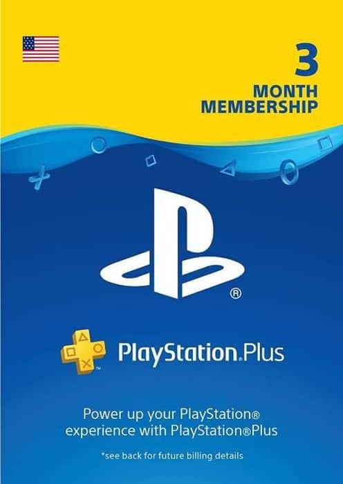 3 Month Playstation Plus Membership poster