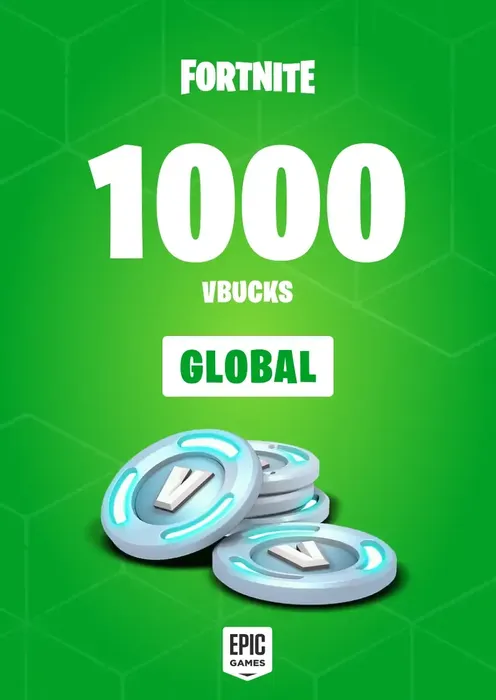 Fortnite V-Bucks 1,000 gift card poster